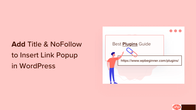 如何在 WordPress 中添加标题和 NoFollow 插入链接弹出窗口