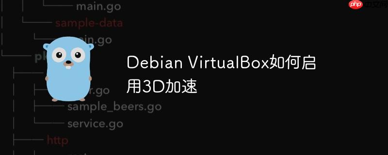 debian virtualbox如何启用3d加速